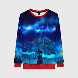 Свитшот женский Genshin Impact мир, цвет: 3D-красный