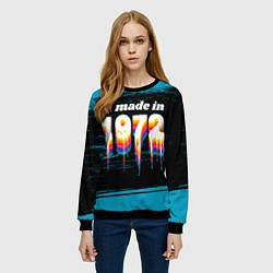 Свитшот женский Made in 1972: liquid art, цвет: 3D-черный — фото 2