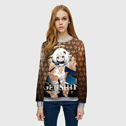 Свитшот женский Паймон элементали, цвет: 3D-меланж — фото 2