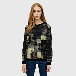 Свитшот женский Жёлтый абстракт, цвет: 3D-черный — фото 2
