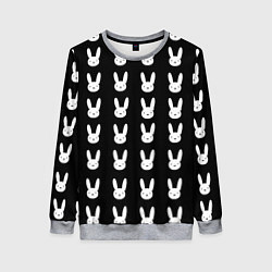 Женский свитшот Bunny pattern black