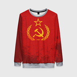 Свитшот женский СССР серп и молот, цвет: 3D-меланж