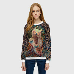Свитшот женский Семейство лунных сов, цвет: 3D-белый — фото 2