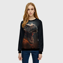 Свитшот женский The big dinosaur, цвет: 3D-черный — фото 2