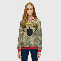 Свитшот женский Дачные войска, цвет: 3D-красный — фото 2