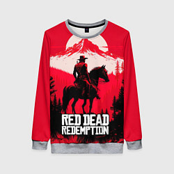 Свитшот женский Red Dead Redemption, mountain, цвет: 3D-меланж