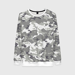 Свитшот женский Снежный камуфляж, цвет: 3D-белый