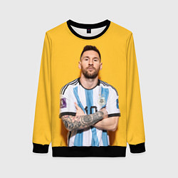 Свитшот женский Lionel Messi 10, цвет: 3D-черный