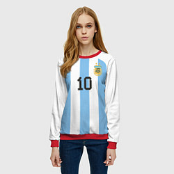 Свитшот женский Марадона форма сборной Аргентины, цвет: 3D-красный — фото 2