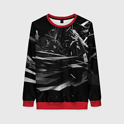 Свитшот женский Осколки, цвет: 3D-красный