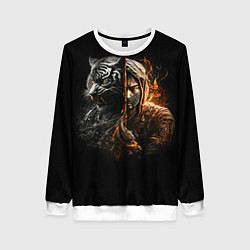 Женский свитшот Тигр и ниндзя