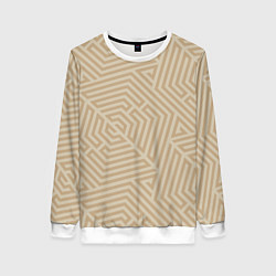 Женский свитшот Бежевый цвет с геометрическим узором