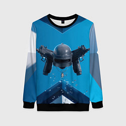 Свитшот женский PUBG шлем, цвет: 3D-черный