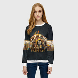 Свитшот женский Age of Empires Эпоха империй, цвет: 3D-белый — фото 2