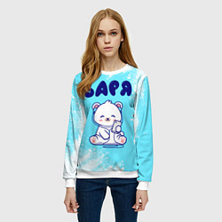 Свитшот женский Варя белый мишка, цвет: 3D-белый — фото 2