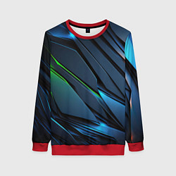 Женский свитшот Разломленные плиты со светом