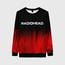 Свитшот женский Radiohead red plasma, цвет: 3D-черный
