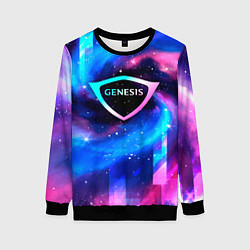 Женский свитшот Genesis неоновый космос