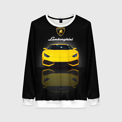 Свитшот женский Итальянский суперкар Lamborghini Aventador, цвет: 3D-белый
