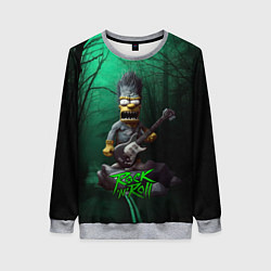 Свитшот женский Simpsons hard rock, цвет: 3D-меланж