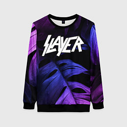 Женский свитшот Slayer neon monstera