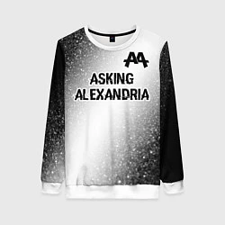 Свитшот женский Asking Alexandria glitch на светлом фоне: символ с, цвет: 3D-белый