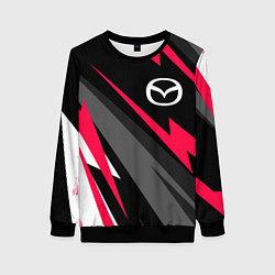 Свитшот женский Mazda fast lines, цвет: 3D-черный