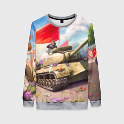 Свитшот женский Русский танк, цвет: 3D-меланж