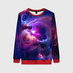Женский свитшот Небула в космосе в фиолетовых тонах - нейронная се