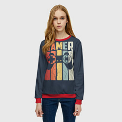 Свитшот женский Video game lover, цвет: 3D-красный — фото 2