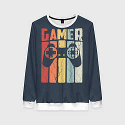 Свитшот женский Video game lover, цвет: 3D-белый