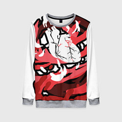 Свитшот женский The Bloody Heart, цвет: 3D-меланж