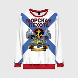 Свитшот женский Морская пехота - где мы, там победа!, цвет: 3D-красный