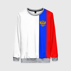 Свитшот женский Цвета России - герб, цвет: 3D-меланж