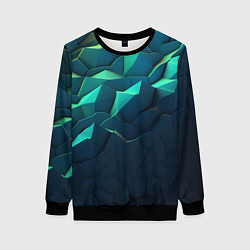 Свитшот женский Большие плиты и камни, цвет: 3D-черный