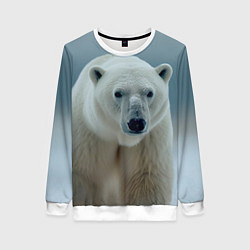 Женский свитшот Белый медведь полярный