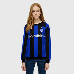 Свитшот женский Лаутаро Мартинес Интер форма 2223 домашняя, цвет: 3D-черный — фото 2