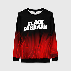 Свитшот женский Black Sabbath red plasma, цвет: 3D-черный