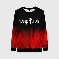 Свитшот женский Deep Purple red plasma, цвет: 3D-черный