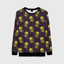 Женский свитшот Черепки в розах