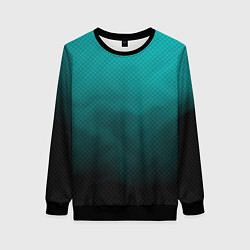 Женский свитшот Бирюзово-черный дым - Хуф и Ся