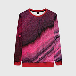 Свитшот женский Блёстки розовые, цвет: 3D-красный