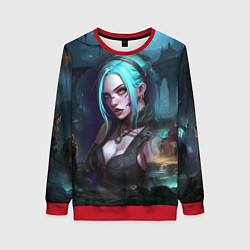 Свитшот женский Jinx art fantasy, цвет: 3D-красный