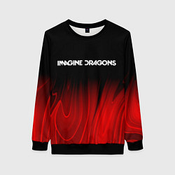 Женский свитшот Imagine Dragons red plasma