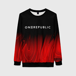 Свитшот женский OneRepublic red plasma, цвет: 3D-черный