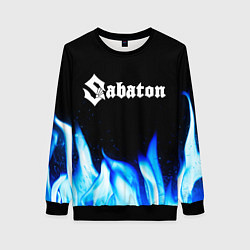Свитшот женский Sabaton blue fire, цвет: 3D-черный