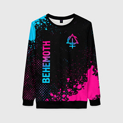 Свитшот женский Behemoth - neon gradient: надпись, символ, цвет: 3D-черный