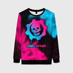 Свитшот женский Gears of War - neon gradient, цвет: 3D-черный