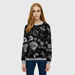 Свитшот женский Sad art, цвет: 3D-меланж — фото 2