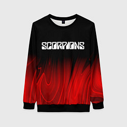 Свитшот женский Scorpions red plasma, цвет: 3D-черный